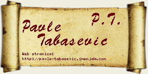Pavle Tabašević vizit kartica